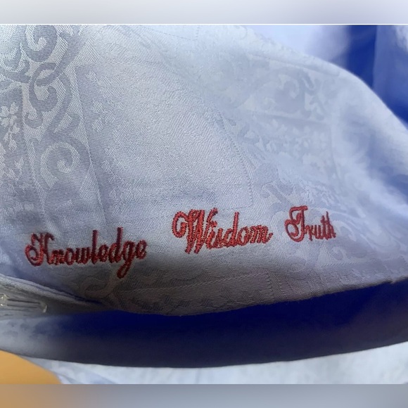 Robert Graham men’s XL Dress Shirt Blue Button Down Collar Long Sleeve - Picture 8 of 10